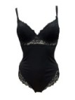 Lormar Body donna con coppe foderate e ferretto, pizzo elasticizzato art. 03412l