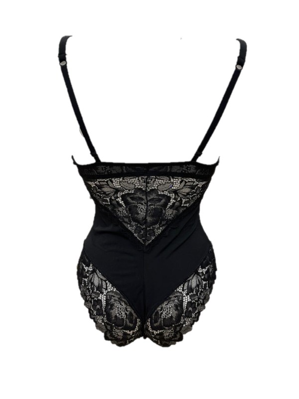 Lormar Body donna con coppe foderate e ferretto, pizzo elasticizzato art. 03412l