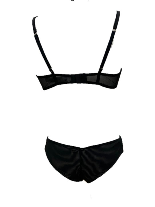 Lormar Reggiseno con ferretto + brasiliana in tulle e pizzo art. 052768