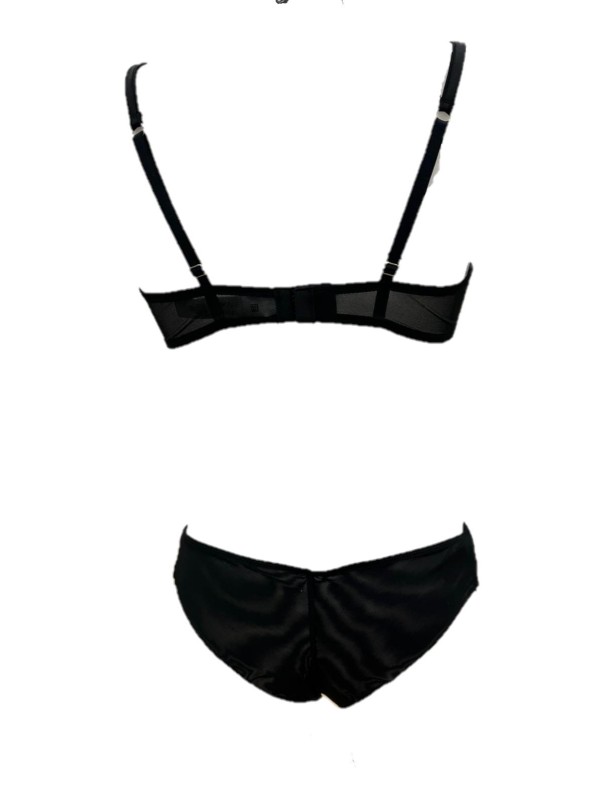 Lormar Reggiseno con ferretto + brasiliana in tulle e pizzo art. 052768