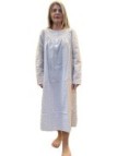 Linclalor Camicia da notte in batista di puro cotone con carrè art. 130843