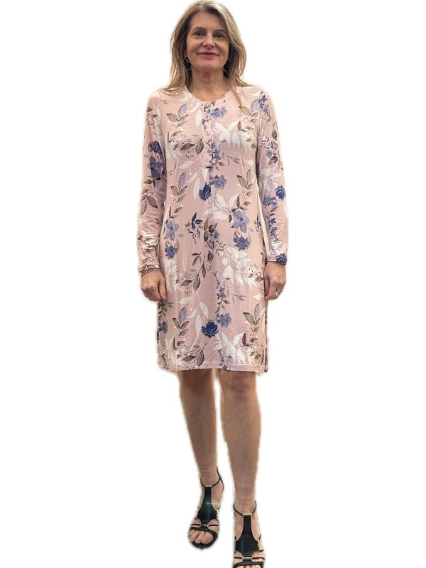Lormar Camicia da notte in viscosa elasticizzata