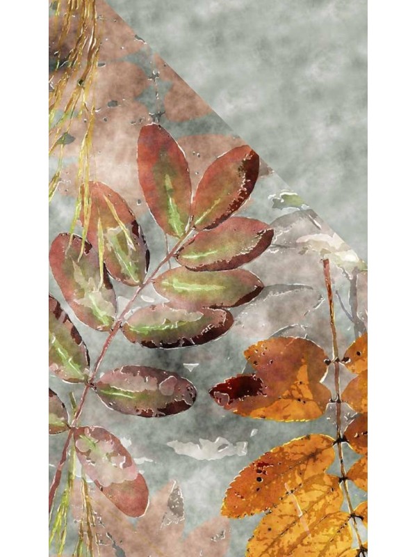 Tessitura Zambaiti Parure copripiumino matrimoniale in raso di puro cotone stampa digitale made in Italy art. Folha