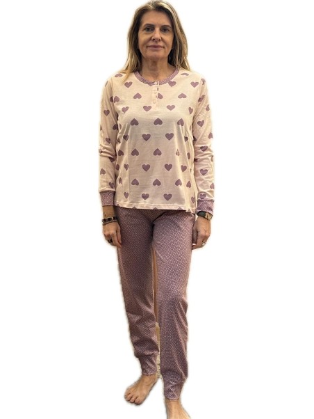 Infiore Pigiama Donna in puro cotone stampato art. HRT652359