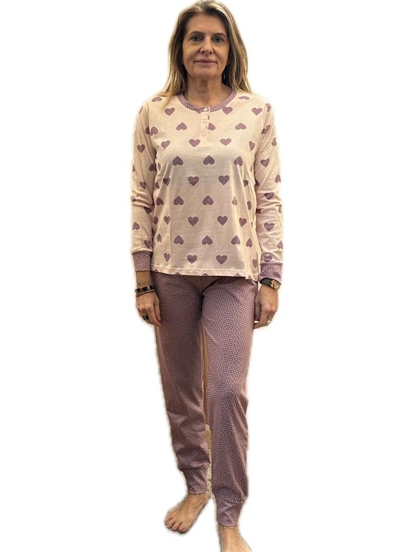 Infiore Pigiama Donna in puro cotone stampato art. HRT652359