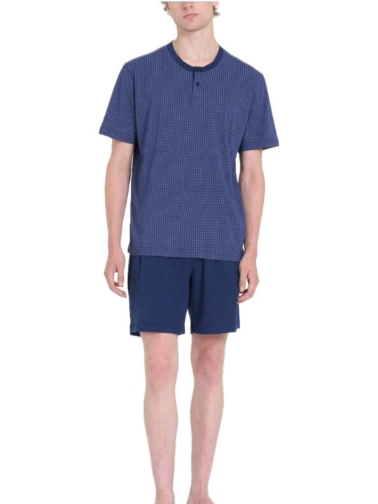 Ragno Pigiama uomo in puro cotone manica corta pantalone corto art. U888ND