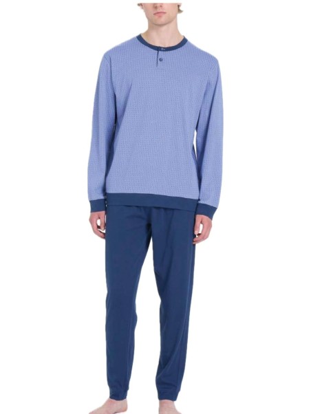 Ragno Pigiama uomo in puro cotone stampato art. U888N1
