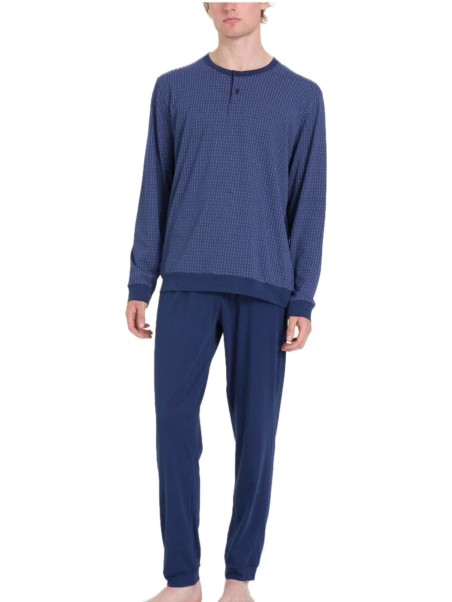 Ragno Pigiama uomo in puro cotone stampato art. U888N1
