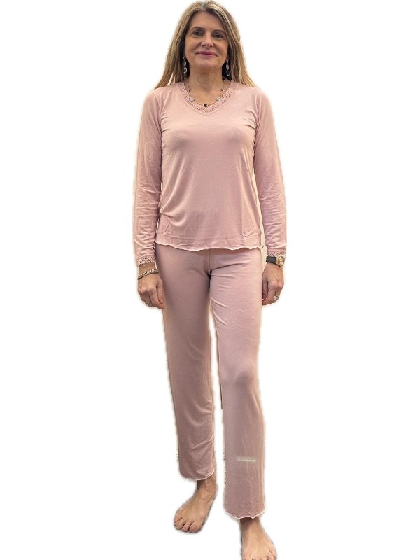 Magic Dream Pigiama donna in fresco bambù elasticizzato scollo a V art. 8747