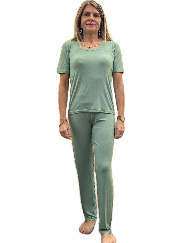 Magic Dream Pigiama donna in fresco bambù elasticizzato manica corta pantalone lungo art. 8891