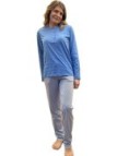 Brilliamo by Linclalor Pigiama in puro cotone pantalone rigato art. 475216