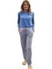 Brilliamo by Linclalor Pigiama in puro cotone pantalone rigato art. 475216
