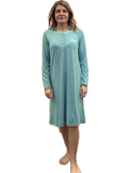 Bisbigli Camicia da notte in viscosa elasticizzata con profilo in raso art. 102105