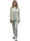 Andra Pigiama donna in viscosa elasticizzata con inserto in pizzo made in Italy art. 9779