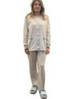 Infi9ore Pigiama donna in puro cotone aperto davanti a pois art. ARM652490
