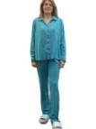 Brilliamo by Linclalor Pigiama donna in puro cotone aperto davanti taglio uomo art. 471506