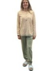 Lormar Pigiama donna in puro cotone con inserto in pizzo art. PUF652703