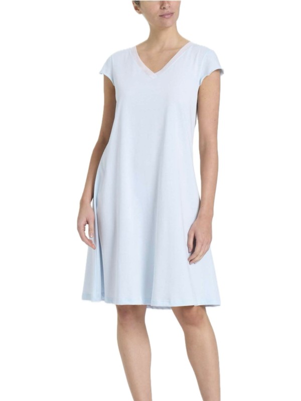 Ragno Camicia da notte in puro cotone leggero con profilo in tulle art. DP26NU