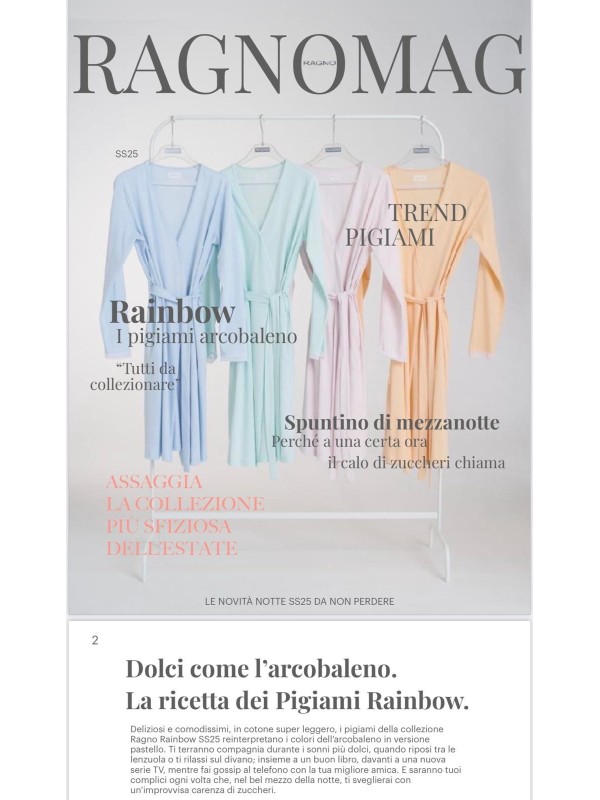 Ragno Pigiama donna in puro cotone scollo a V in tulle art. DP26NE