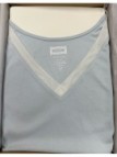 Ragno Pigiama donna in puro cotone scollo a V in tulle art. DP26NE