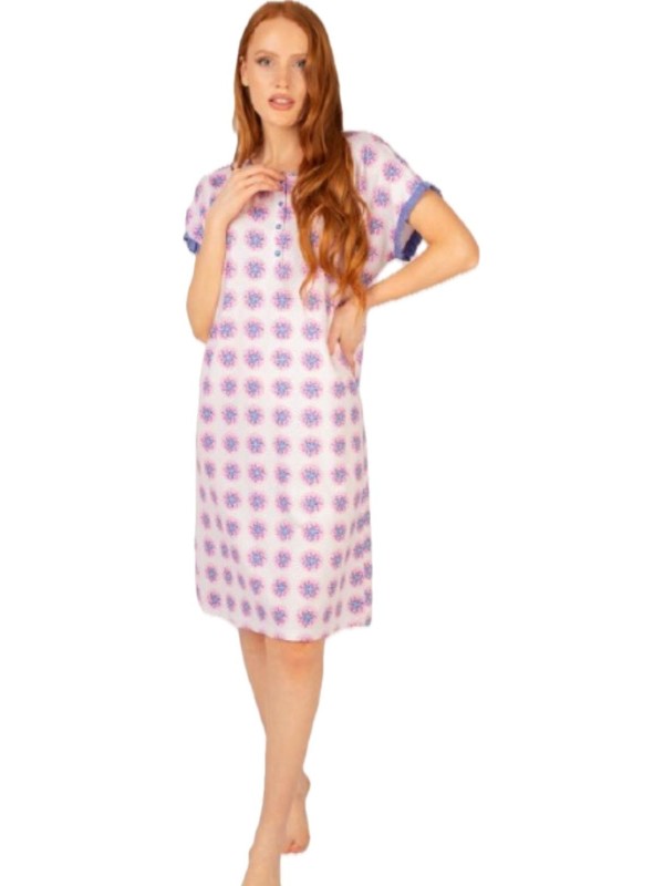 Brilliamo by Linclalor Camicia da notte manica corta in viscosa elasticizzata art. 402088