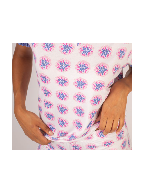 Brilliamo by Linclalor Camicia da notte senza maniche scollo a V in viscosa elasticizzata art. 402089