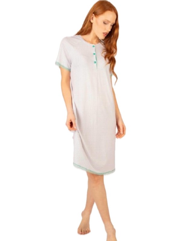 Brilliamo by Linclalor Camicia da notte in viscosa elasticizzata manica corta art. 402077