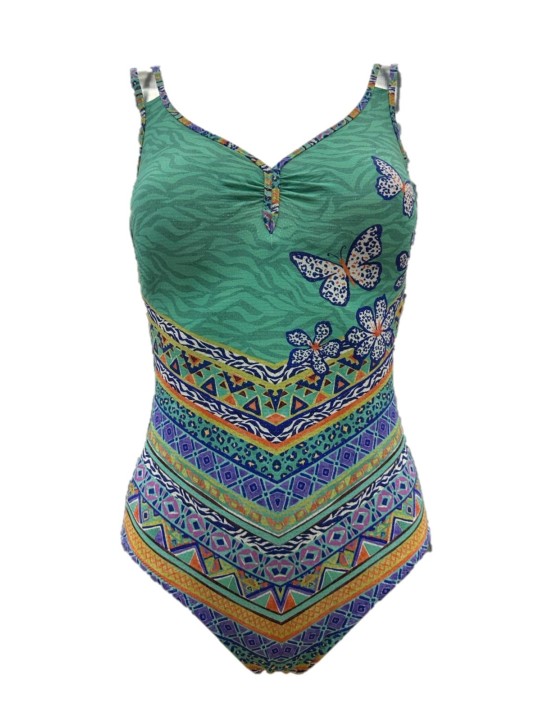 Giadamarina Costume intero con coppe foderate tessuto glitter made in Italy art. Madagascar