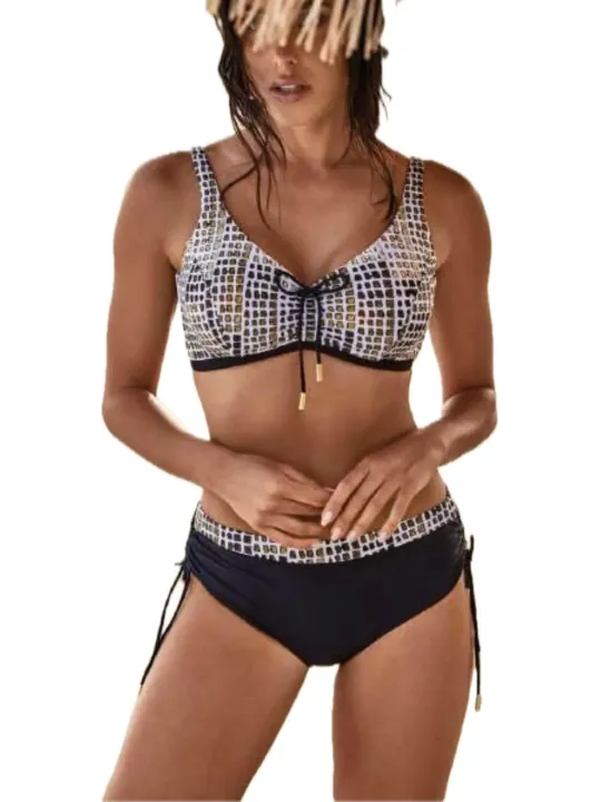 David by Afs Bikini donna coppe sfoderabili slip alto regolabile art. DA25-156