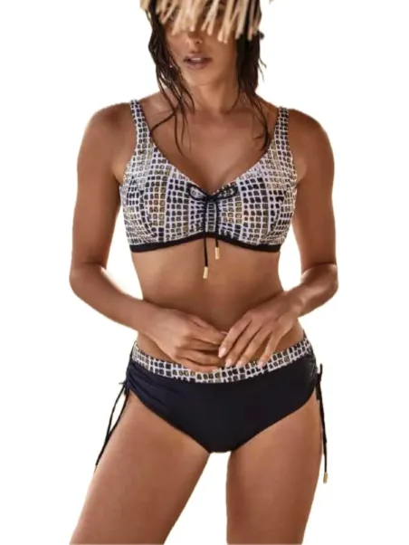 David by Afs Bikini donna coppe sfoderabili slip alto regolabile art. DA25-156