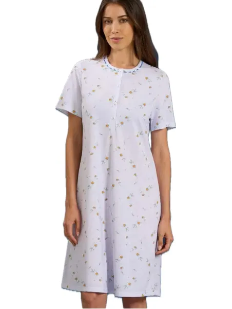 Linclalor Camicia da notte in puro cotone manica corta art. 175187