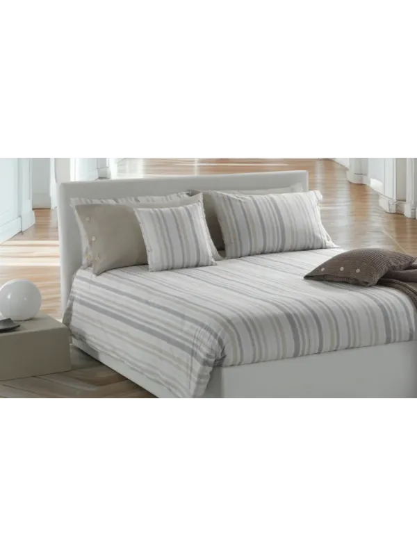 Bellora Completo lenzuola matrimoniali in percalle di puro cotone di alta qualità made in Italy  art. Soft stripes