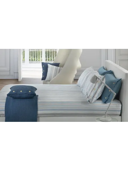 Bellora Completo lenzuola matrimoniali in percalle di puro cotone di alta qualità made in Italy  art. Soft stripes