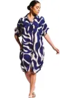 David by Afs Abito mare a camicia in tessuto di viscosa art. Da25021