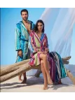 Carrara Accappatoio unisex con cappuccio in spugna velur di puro cotone art. Shangai