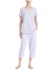Ragno Pigiama donna in puro cotone manica corta pantalone pinocchietto art. DQ18NB