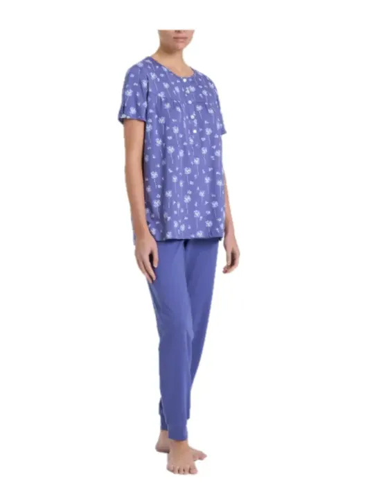 Ragno Pigiama donna in puro cotone manica corta pantalone lungo art. DP32NU