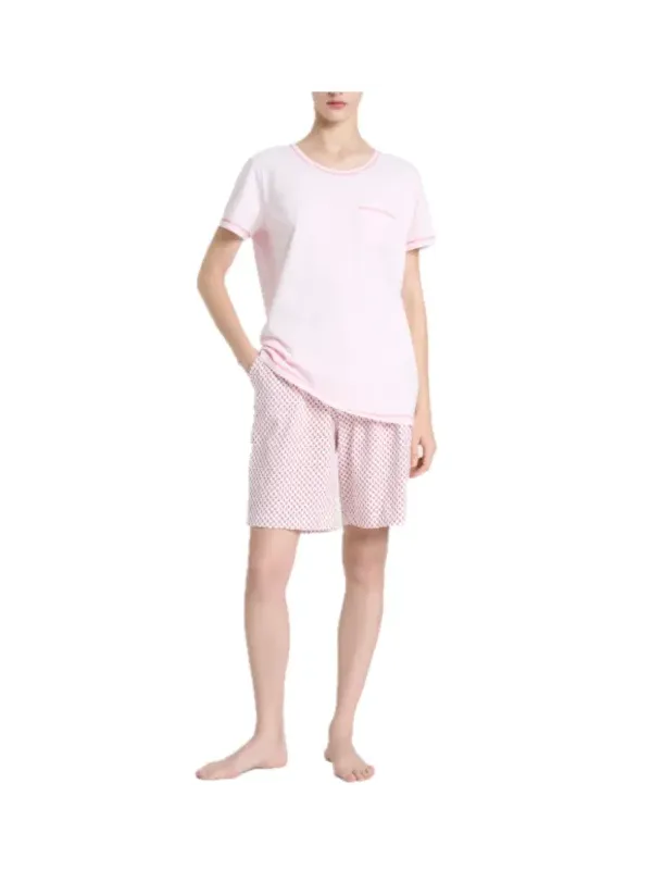 Ragno Pigiama donna in puro cotone manica corta pantalone corto art. DQ12NC