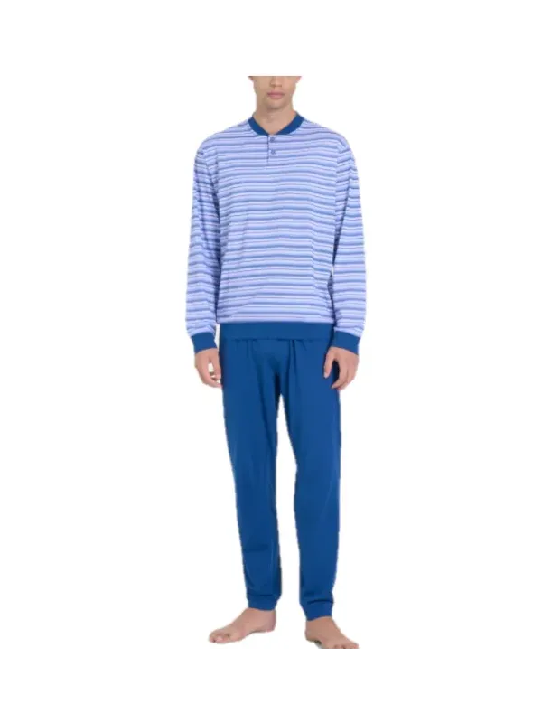Ragno Pigiama uomo in puro cotone con polsini art. U888NU