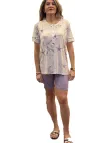 Lormar Pigiama donna in viscosa elasticizzata manica corta pantalone bermuda art. SEA652674