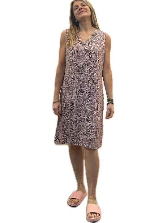 Lormar Camicia da notte in viscosa elasticizzata senza maniche MAD632594