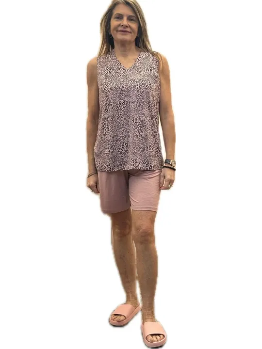 Lormar Pigiama donna in viscosa elasticizzata senza maniche art. MAD652593