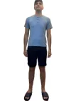 Armata di mare Pigiama in fresco bambù manica corta pantalone corto con tasche art. 2449