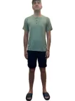 Armata di mare Pigiama in fresco bambù manica corta pantalone corto con tasche art. 2449