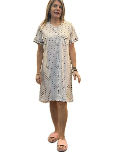 Infiore Camicia da notte in puro cotone aperta davanti con bottoni art. ARM632425