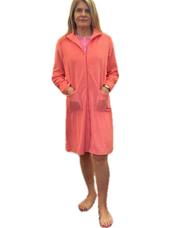 Brilliamo by Linclalor Vestaglia donna con zip in ciniglia estiva art. 447749