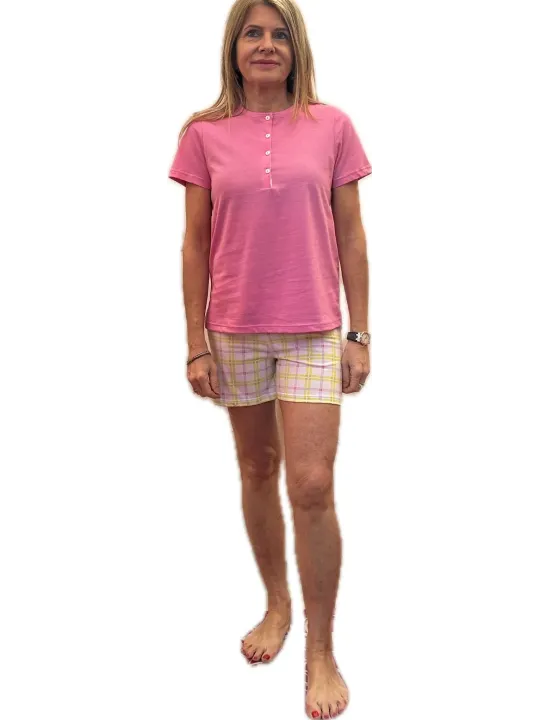Brilliamo by Linclalor Pigiama donna in puro cotone manica corta pantalone corto art. 475243