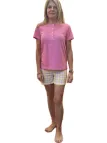 Brilliamo by Linclalor Pigiama donna in puro cotone manica corta pantalone corto art. 475243