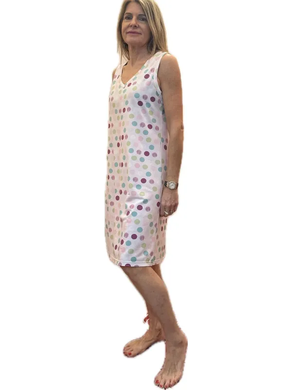 Bisbigli Camicia da notte in modal elasticizzato senza maniche stampata art. 103634