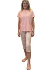 Brilliamo by Linclalor Pigiama in puro cotone manica corta pantalone pinocchietto art. 475206
